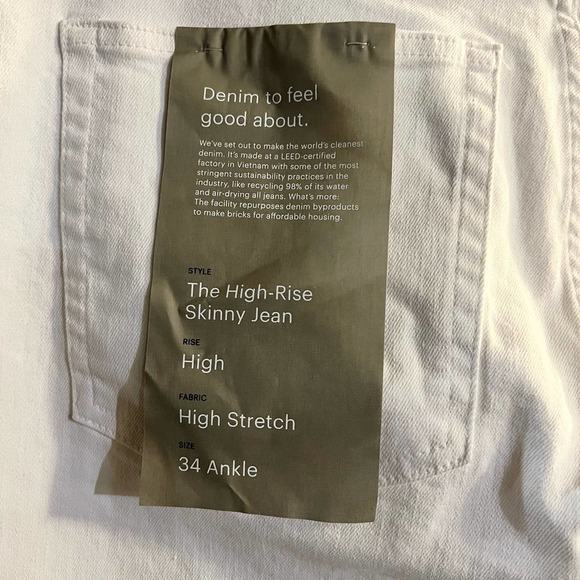 Everlane The High-Rise Skinny Ankle Jean Size 34 - Picture 7 of 10